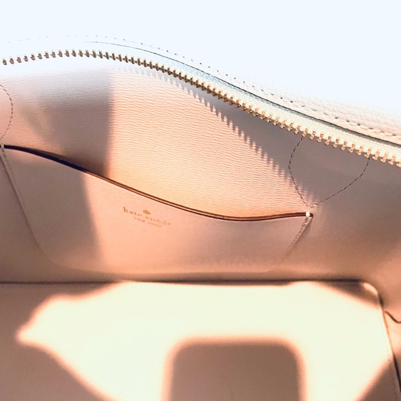 Kate Spade New York Light Blue Structure Satchel Crossbody Smooth Leather - Picture 8 of 16